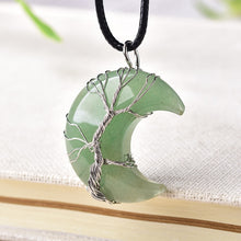 Load image into Gallery viewer, Tree Of Life Moon Shape Necklace