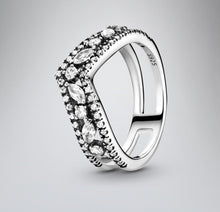 Load image into Gallery viewer, Sparkling Marquise Double Wishbone Ring