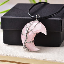 Load image into Gallery viewer, Tree Of Life Moon Shape Necklace