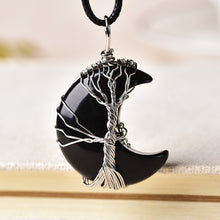 Load image into Gallery viewer, Tree Of Life Moon Shape Necklace