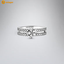 Load image into Gallery viewer, Sparkling Snowflake Double Ring