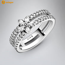 Load image into Gallery viewer, Sparkling Snowflake Double Ring