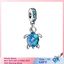 Load image into Gallery viewer, Murano Glass Sea Turtle Charm