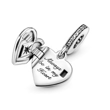 Load image into Gallery viewer, Openable Heart Locket Dangle Charm