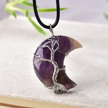 Load image into Gallery viewer, Tree Of Life Moon Shape Necklace
