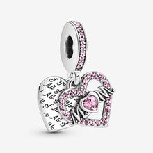 Load image into Gallery viewer, Heart &amp; Mom Dangle Charm

